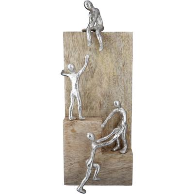 Dekofigur GILDE "Skulptur Helping Hand", beige (natur), B:15cm H:39cm T:10cm, Massivholz, Dekofiguren