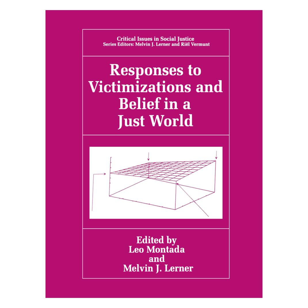 Springer Responses to Victimizations and Belief in a Just World (Englisch, Leo Montada, Melvin J. Lerner) (55380988)
