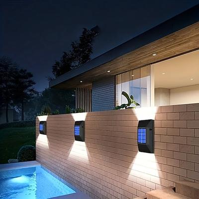 Solar Wandleuchte Außen Dekoration Garten Wandleuchte IP65 wasserdicht Hoch- und Niedrig Licht Outdoor Garten Dekoration Zaunlicht