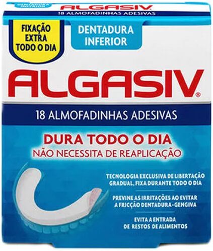Algasiv Almohadillas Adhesivas Para Prótesis Dentales Inferiores x18
