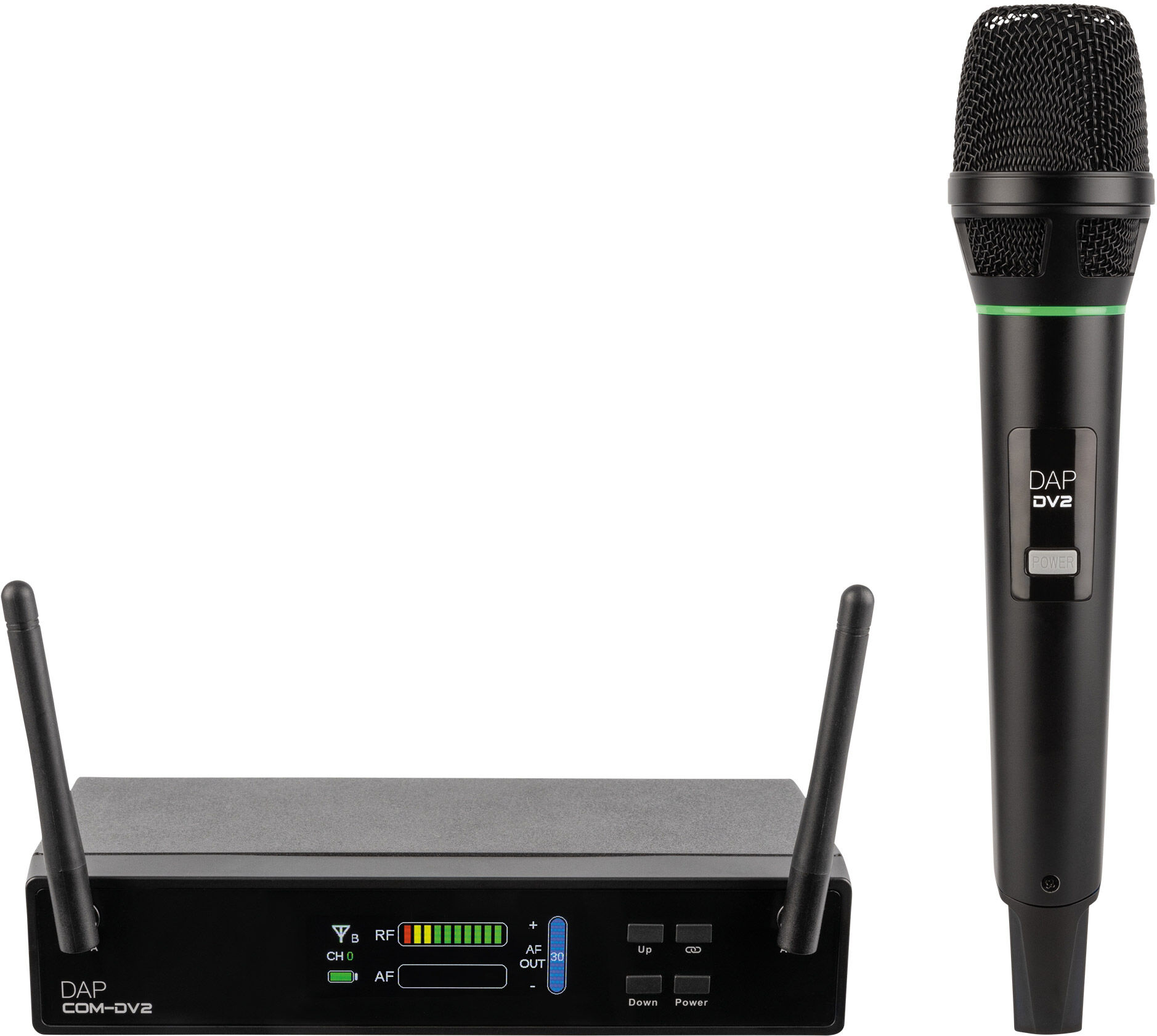DAP Audio Com Dv-2 Drahtloses Handmikrofon-Set – 2,4 Ghz