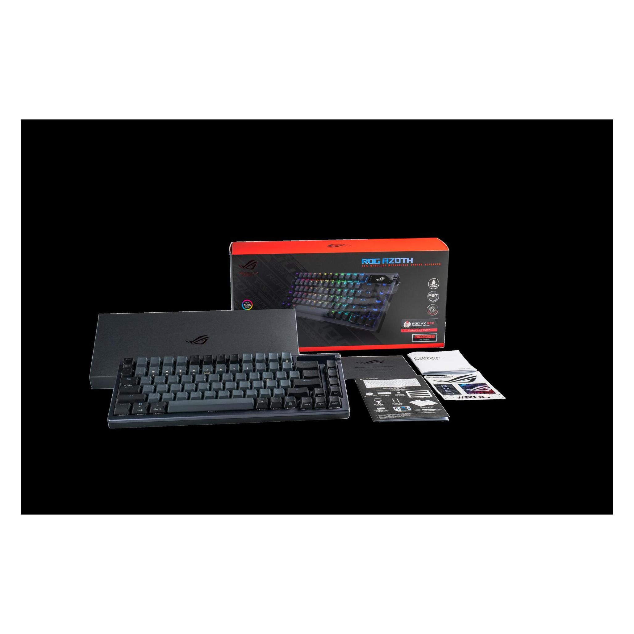 ASUS ROG Azoth (DE, Kabelgebunden, Kabellos) (90MP0316-BKDA01)