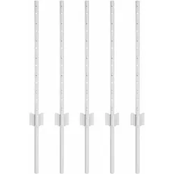 vidaXL Zaunpfosten 5 pcs Silber 60 cm Stahl