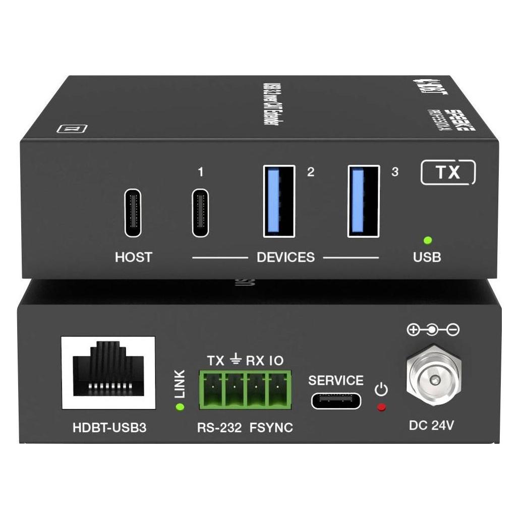 SpeaKa Professional SP-USBE-820 7+1 Port KVM-Extender über PC steuerbar Schwarz (SP-13472864)