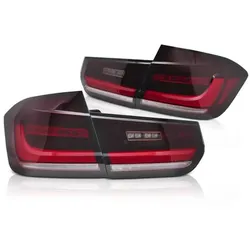 Voll LED Rückleuchten passend für BMW F30 Limo Bj. 11-19 Rot/Chrom dynamischer Blinker