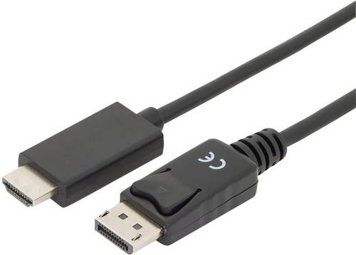 Digitus DisplayPort / HDMI Adapterkabel DisplayPort Stecker, HDMI-A Stecker 3.00m Schwarz AK-340303-030-S dreifach geschirmt