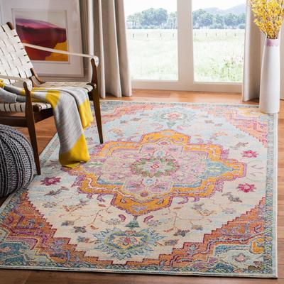 SAFAVIEH Crystal Floretta Vintage Boho Medallion Rug