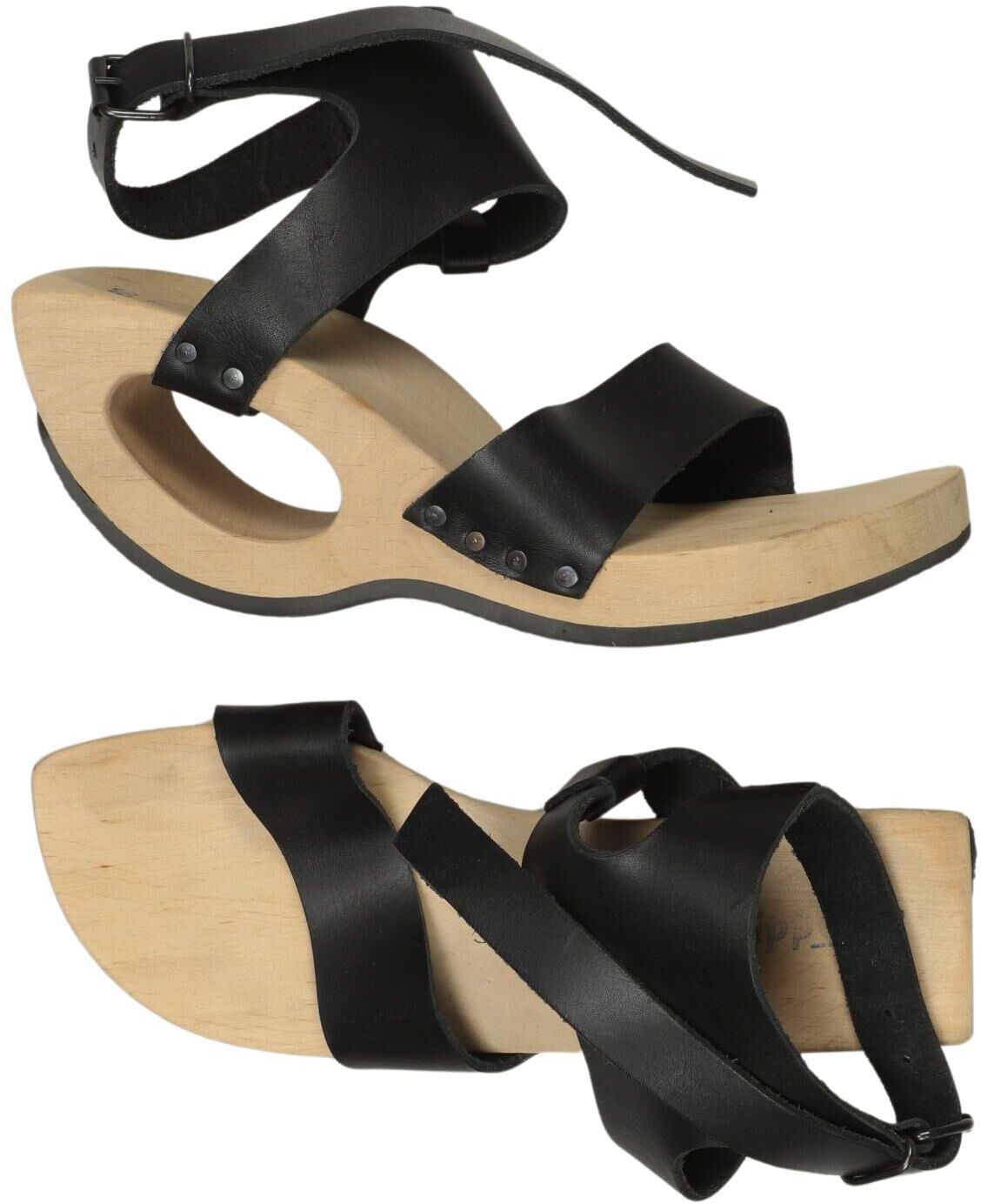 trippen Damen Sandalen, Schwarz, Gr. EU 39, kein / Etikett - Second Hand