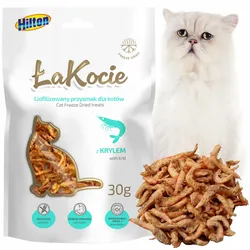 HILTON Gefriergetrocknetes Leckerli mit Krill 30 g für Katzen