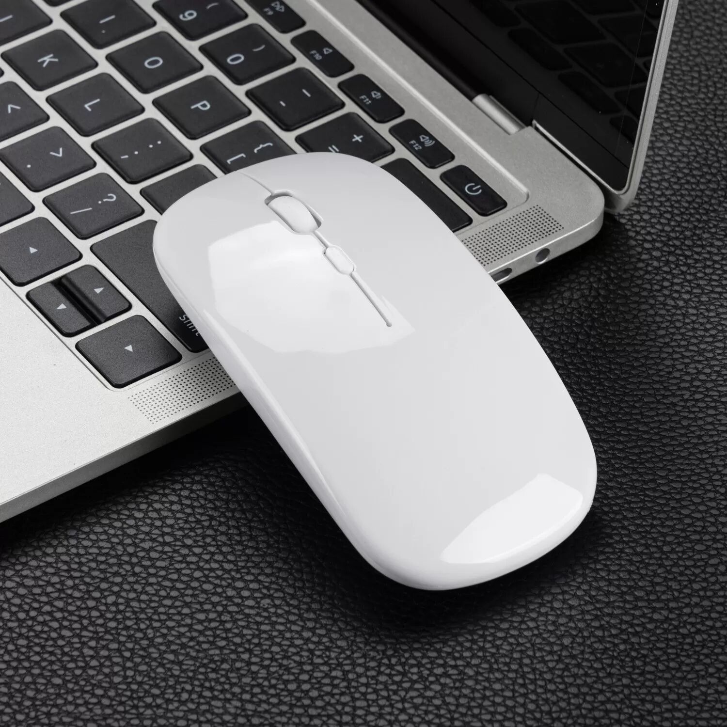 INF Kabellose Maus 2.4G - Leise optische Computermaus Weiß