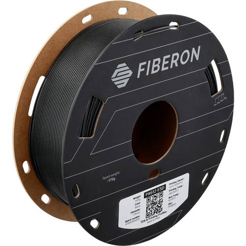 Polymaker FG08001 Fiberon Filament PA612-ESD ESD-sicher, Hochtemperaturbeständig 1.75mm 500g Schwarz 1St.