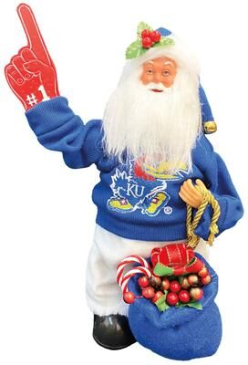 Santa's Workshop "NCAA 12"" Kansas Animated/Musical Santa"