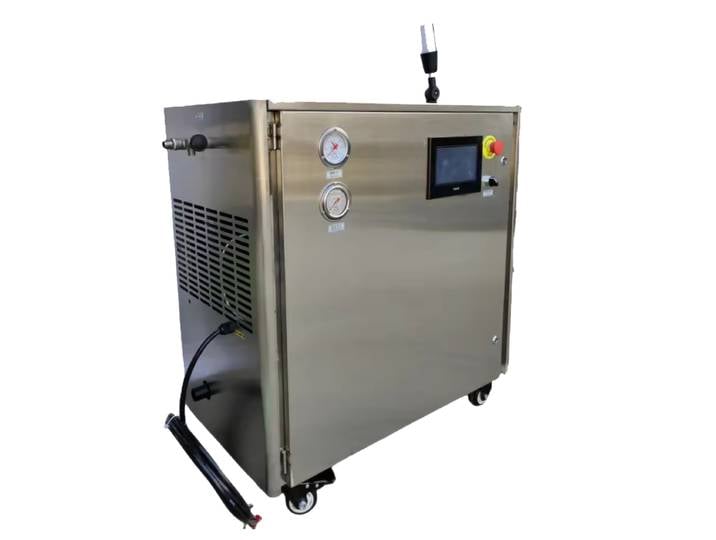 Machine industrielle de fabrication de glace sèche, fournisseur de machines à granulés de glace sèche, équipement de production de glace sèche de 40 à 50 kg par heure