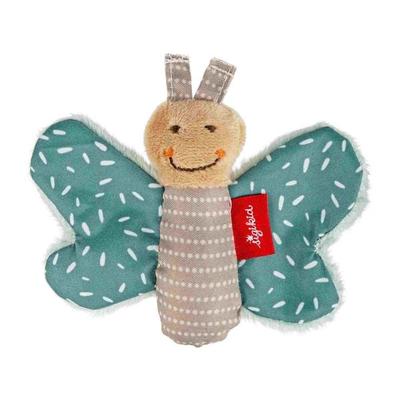 sigikid 43372 - Baby Knister-Greifling Schmetterling, blaugrün