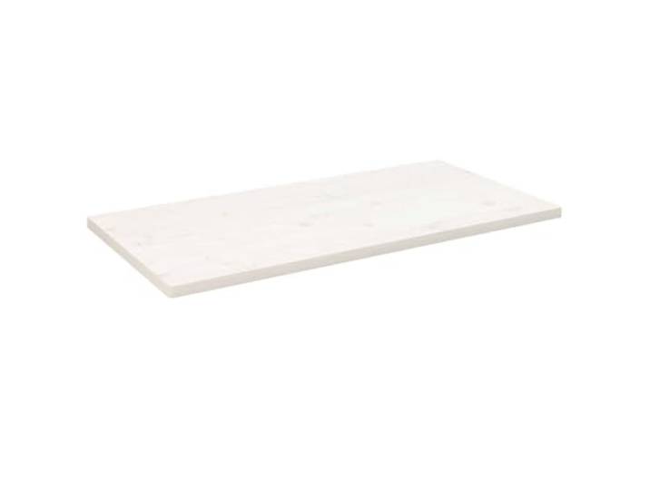 fsahslih Tischplatte Weiß 100x50x2,5 cm Massivholz Kiefer Rechteckig Abgerundete Kanten und behandelte Deckschicht für Wohnzimmer, Café oder Gastronomie Möbelbau.