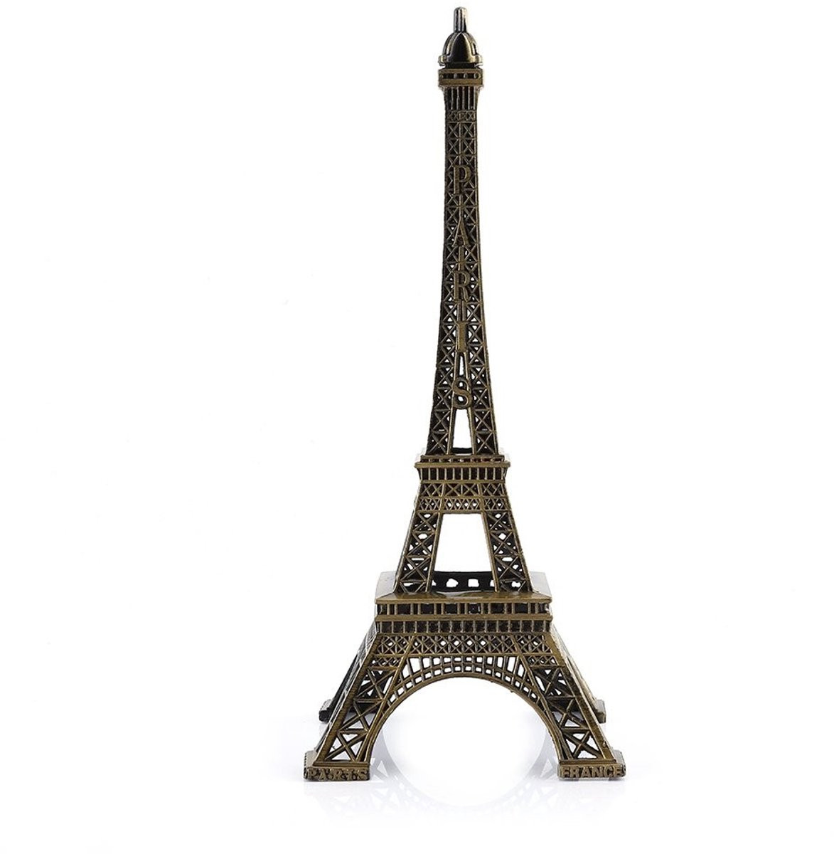Dailygoody Bronzen Eiffeltoren Standbeeld - Vintage Decoratie - 25 cm - Zinklegering Beeldje