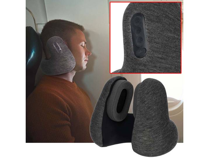 Reisekissen mit integrierten Bluetooth Kopfhörern & Freisprechfunktion