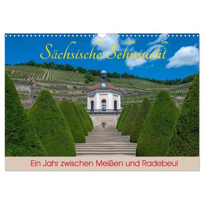 Sächsische Sehnsucht - Ein Jahr zwischen Meißen und Radebeul (Wandkalender 2027 DIN A3 quer), CALVENDO Monatskalender