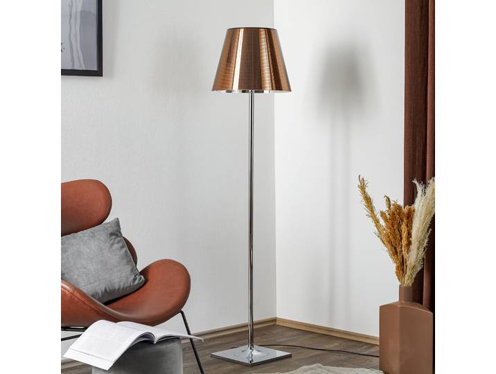 KTribe F2 Stehleuchte Alu Bronze - Flos - Wohnzimmer - Design - Kunststoff - Mit Schirm
