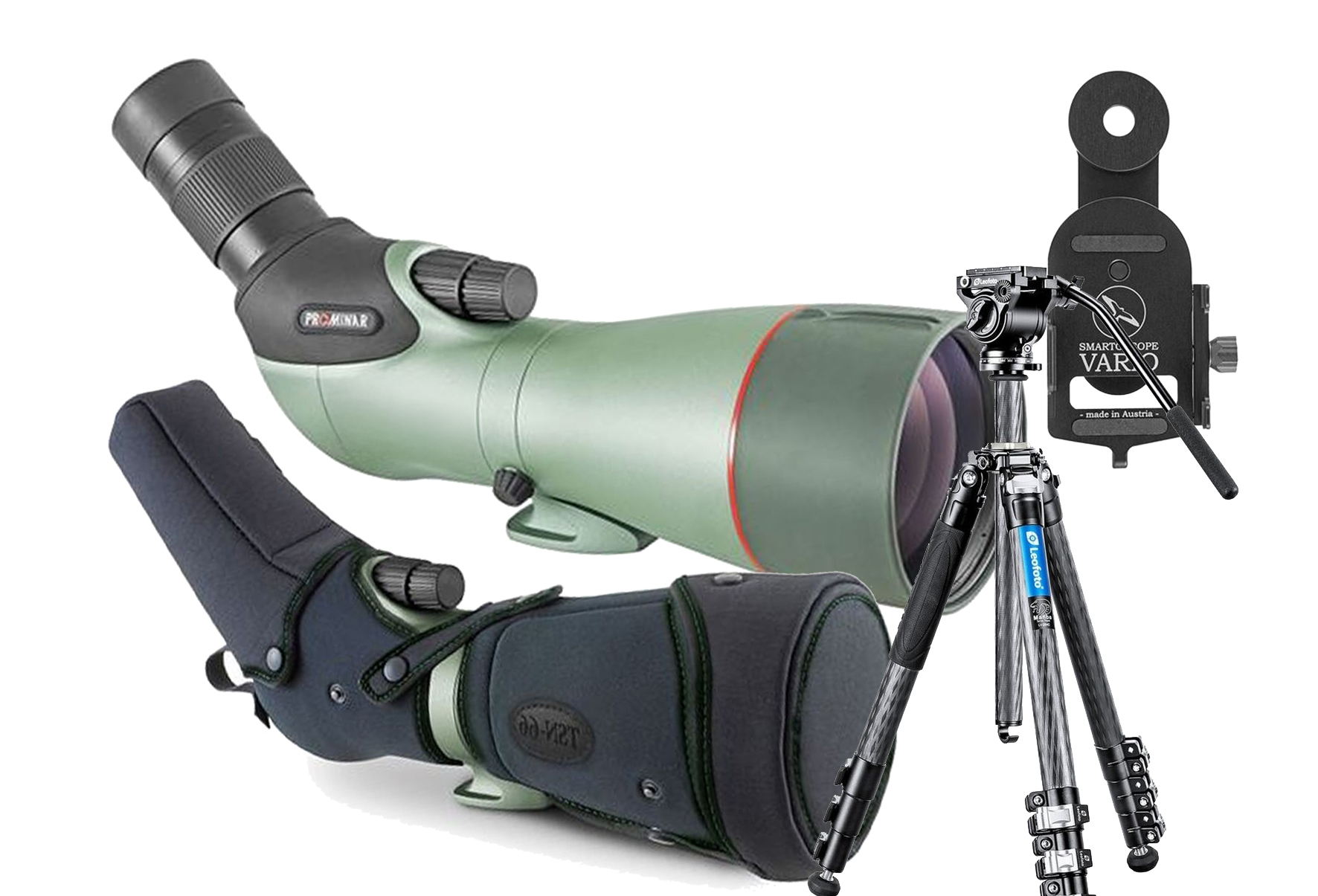 KOWA TSN-99A PROMINAR 30-70x99 Travel-Kit (inkl. Tasche + Vario Scope Adapter + Leofoto Manba LV-323C BV-10)