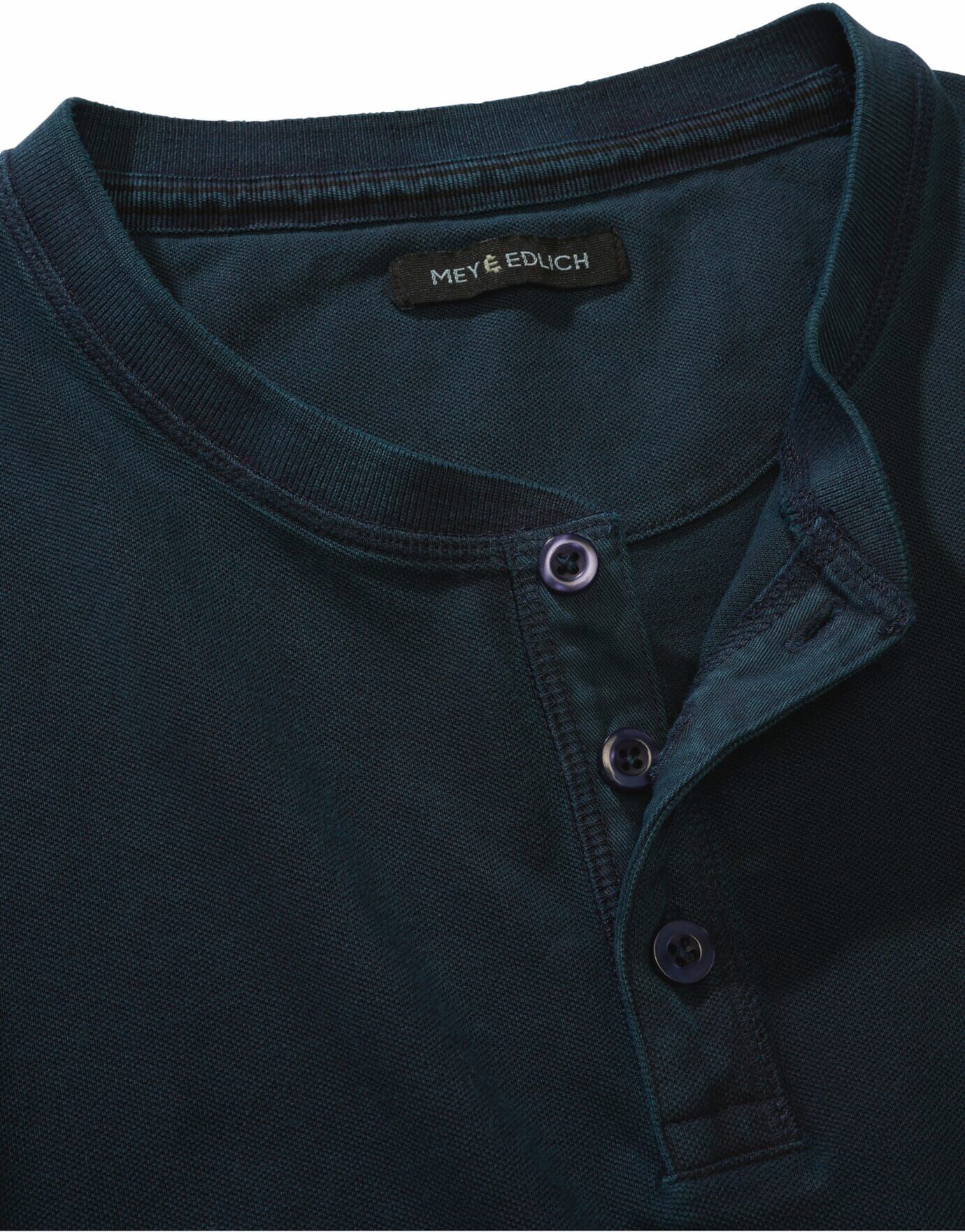 Mey & Edlich Klare-Kante-Shirt Blau M