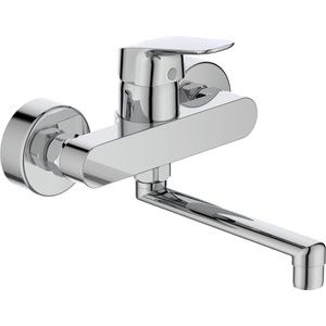 Ideal-Standard Küchenarmatur Ceraflex B1730AA, chrom, Hochdruck, 180° schwenkbar, zur Wandmontage