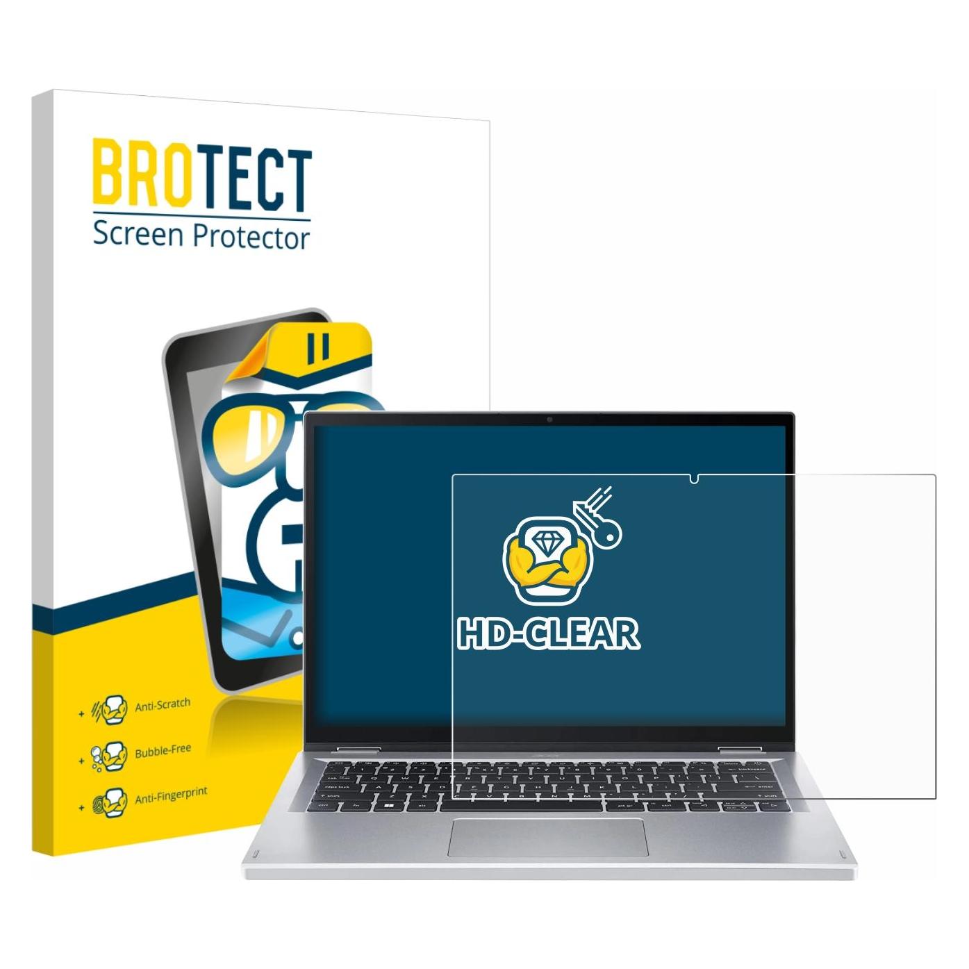 Brotect Schutzfolie für Acer Aspire Go Spin 14 Displayschutz Displayschutzfolie Folie Klar Transparent (14") (1862440)