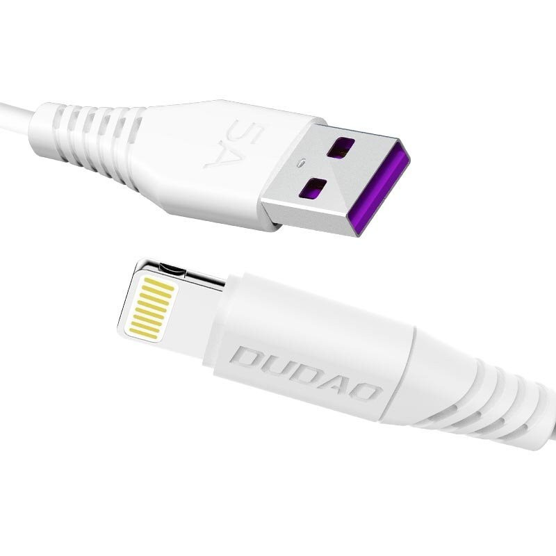 Dudao Lightning-kabel USB-A naar Lightning, 1 meter, wit
