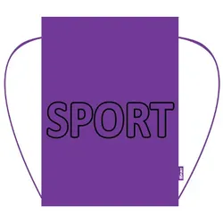 Turnbeutel mit Zugband, Motiv: Sport lila