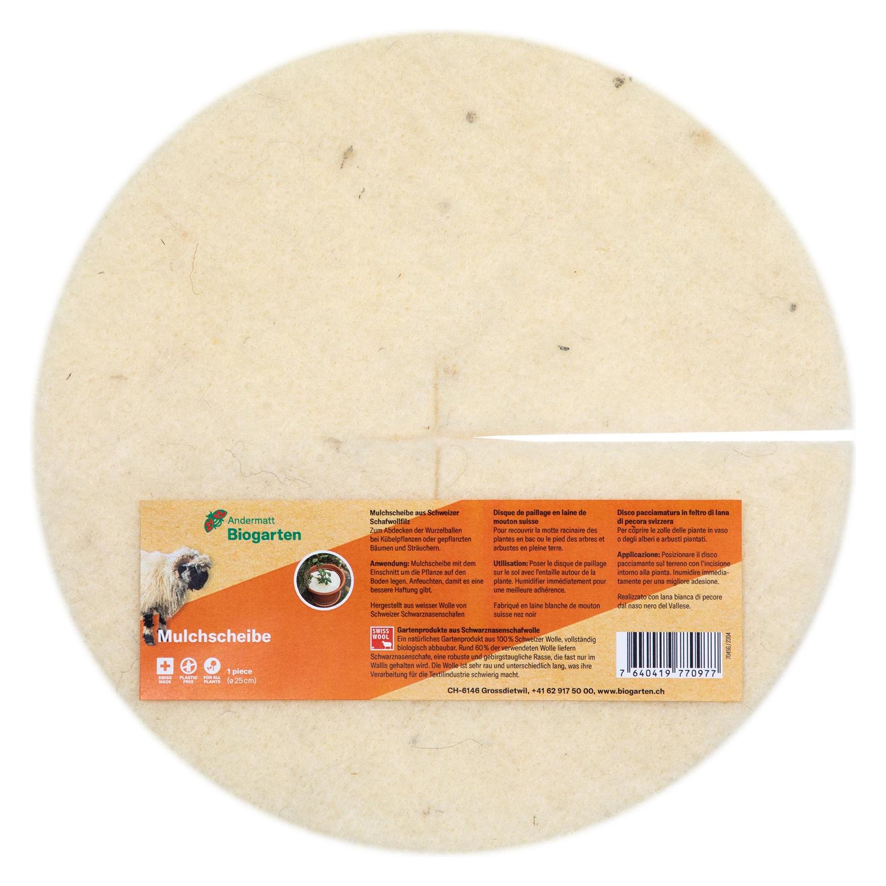 Andermatt Biogarten Mulchscheibe 25 cm weiss (7045G)