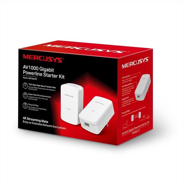 MERCUSYS Av1000 Gigabit Powerline Starter Kit-bianco