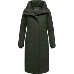 NAVAHOO Damen Wintermantel langer Mantel warm, wasserabweisend, winddicht, atmungsaktiv, Damenjacke für Winter Traumblüte