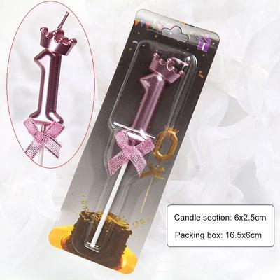 Uplift Treasures Rose Gold Crown Bow Number Birthday Candle 0 To 9 rose Gold 1