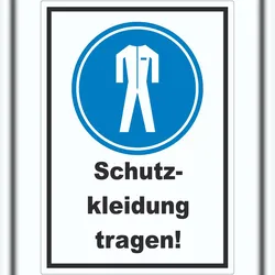 HB-Druck Schutzkleidung tragen Aufkleber A4 (210x297mm)