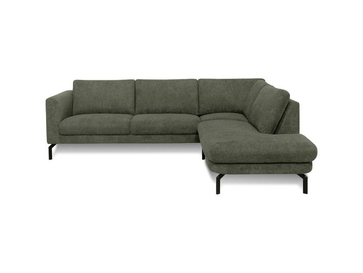 Komfortables Ecksofa Gomero Stoff dunkelgrün B 264 cm T 220 cm - Ecksofa