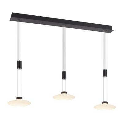 PAUL NEUHAUS Pendelleuchte "LAUTADA", schwarz, 3, 1 Stk., Leuchten, LED, dimmbar, Simply Dim, Memory, nach Trennung vom Netz, Pendelleuchte