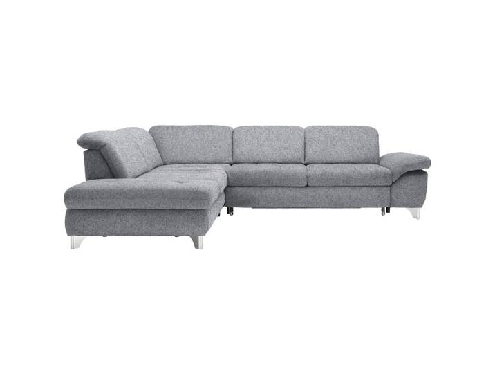 Beldomo Style Ecksofa, Grau, Metall, Ottomane links, L-Form, 319x260 cm, Goldenes M, Bettkasten erhältlich, Bettfunktion Hocker Rücken echt, Wohnzimmer, Sofas & Couches, Wohnlandschaften, Ecksofas