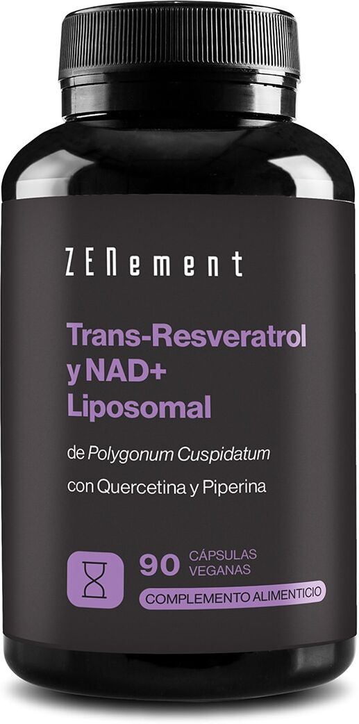 ZENEMENT 90 Cápsulas Veganas Complemento Alimenticio Trans-Resveratrol y NAD+ Liposomal , de Polygonum Cuspidatum .