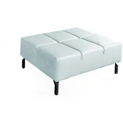 POLSTERHOCKER NELSON Hellblau Leder