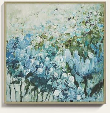 "Hydrangea Blue Art - 42"" x 42"" - Ballard Designs"