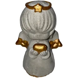 Betonfigur Gold-Engel - handgefertigte Dekoration für Garten und Haus