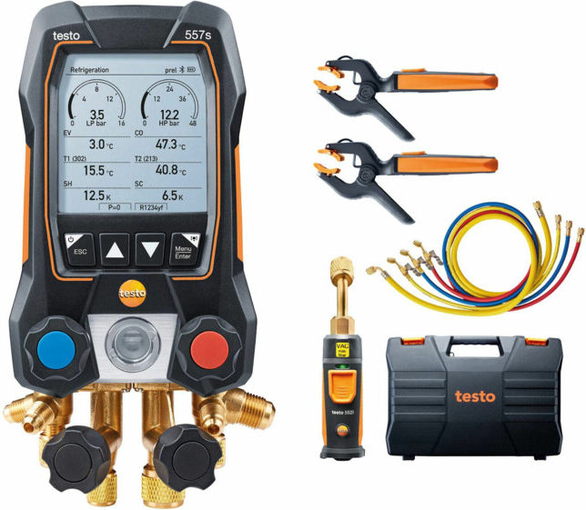 Testo Smart Kit de vide 557s avec tuyaux de remplissage Aide à l'assemblage intelligente et numérique (0564 5572)