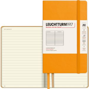 Leuchtturm1917 Notizbuch Pocket, 365627, Karton Hardcover, Rising Sun, 94 Blatt / 187 Seiten, 80 g/m², liniert, A6