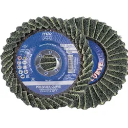 PFERD TOOLS POLIVLIES-CURVE Lamellenscheibe PVL-R Korund Ø 125 mm Bohrung 22,23 mm A240M - 44694133