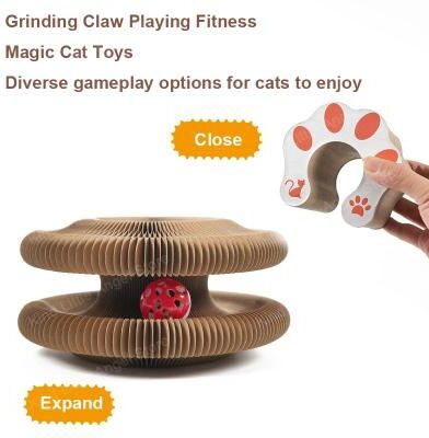 Uplift Treasures Round Magic Organ Cat Scratching Toy With Ball 1pc