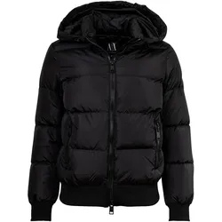 A|X ARMANI EXCHANGE Damen Daunenjacke - Steppjacke mit Kapuze, Reißverschluss, Echte Daunen, Warm Gefüttert Schwarz / S
