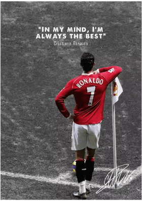 Inspire Picks Modern Soccer Player Canvas Poster Football Wall Art Decor For Home 12 40x60cm Unframed