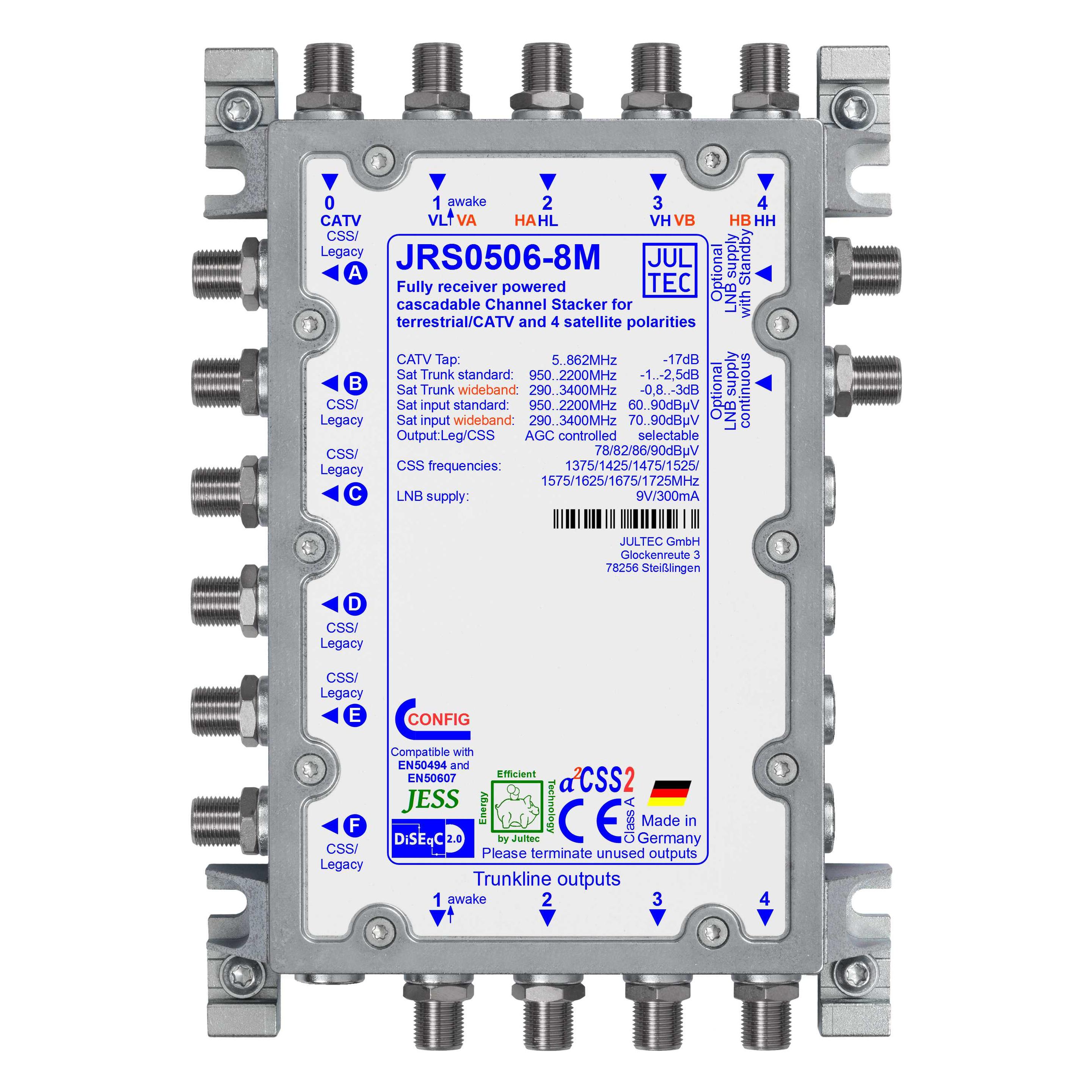 Jultec GmbH Einkabelumsetzer JRS0506-8M 5 auf 6/8UB (Antennenkabel) (JRS0506-8M)