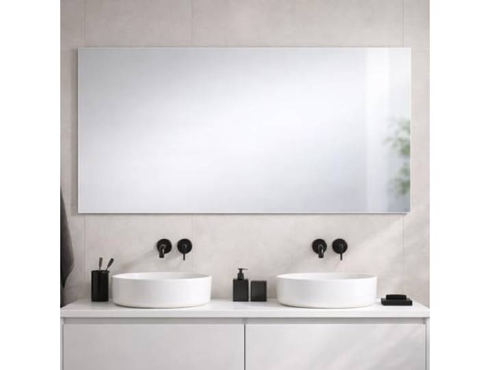 Kiamami Valentina miroir salle de bain 120x70 cm réversible avec cadre Installation réversible\, épaisseur 2 cm\, design moderne\, idéal pour salle de bain\, cadre solide