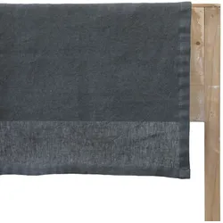 Chic Antique Leinen Tischläufer, L150/B45 cm, kohle